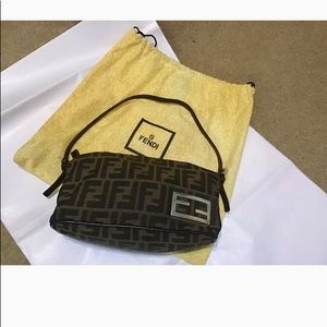 Authentic Vintage Fendi Zucca Pouchette